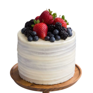 Tarta de vainilla y frutos rojos